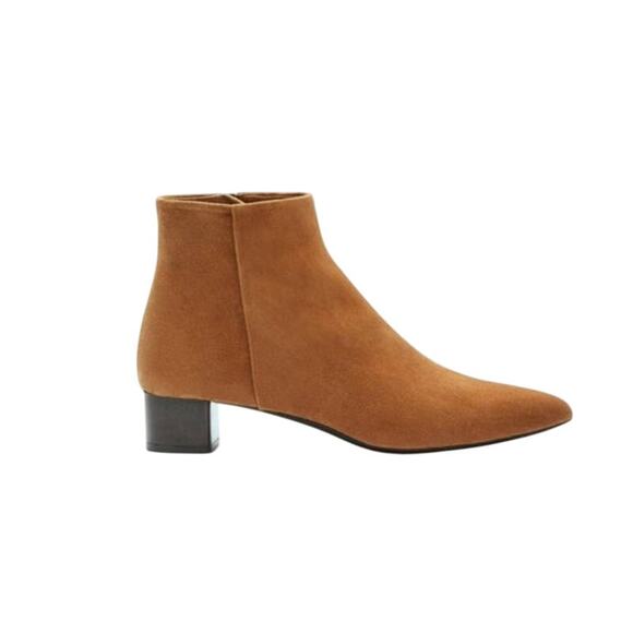 Theory Braxia Boot – Cider Suede Short Booties – Size 35 - Picture 1 of 5